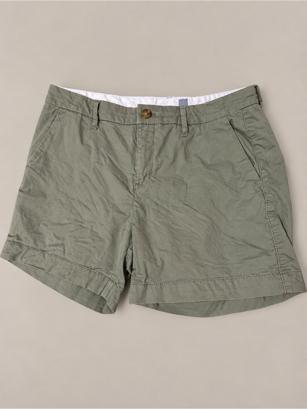 Old Navy Women's Olive Green Cotton Bermuda Shorts